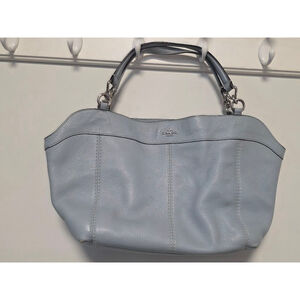 Women's Coach Lexy Light Blue Leather Shoulder Bag